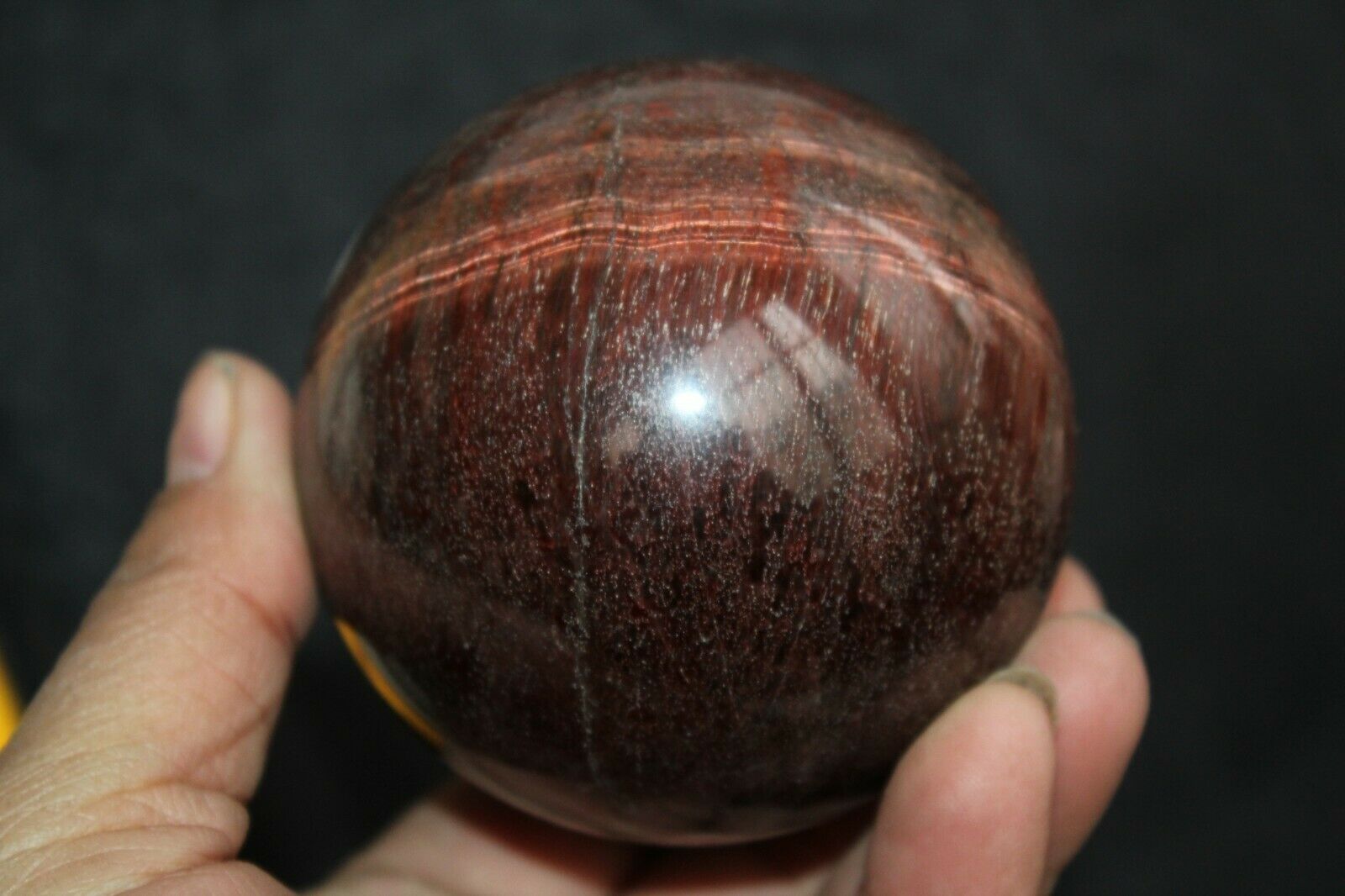 1.53lb Hi-q!!! Nature Beautiful Red Tiger Eye Sphere Crystal Ball Healing J54