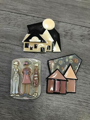 Lucinda Jewelry Lot Pins Handmade Women Houses