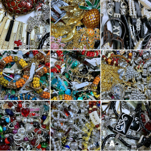 10-12 Lb Bulk Costume Jewelry Repurpose Wear Broken Salvage Repair Craft Untestd