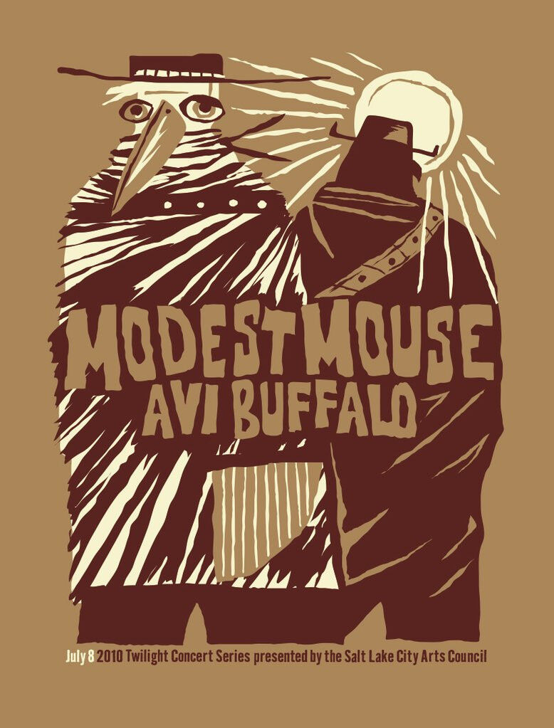 Modest Mouse W/ Avi Buffalo Concert Gig Poster 2010 - New